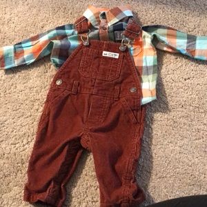 Overalls and shirt